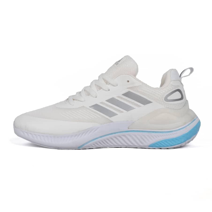 کتونی adidas سفید آبی مدل 1169